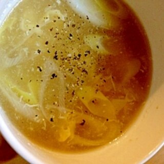 ねぎ玉子しょうがの中華スープ